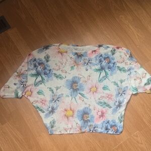 Floral Knit Women's Blouse